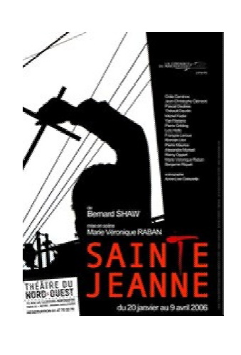 Affiche de la pièce "Saint Jeanne"