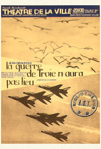 Affiche pièce "La guerre de Trois n